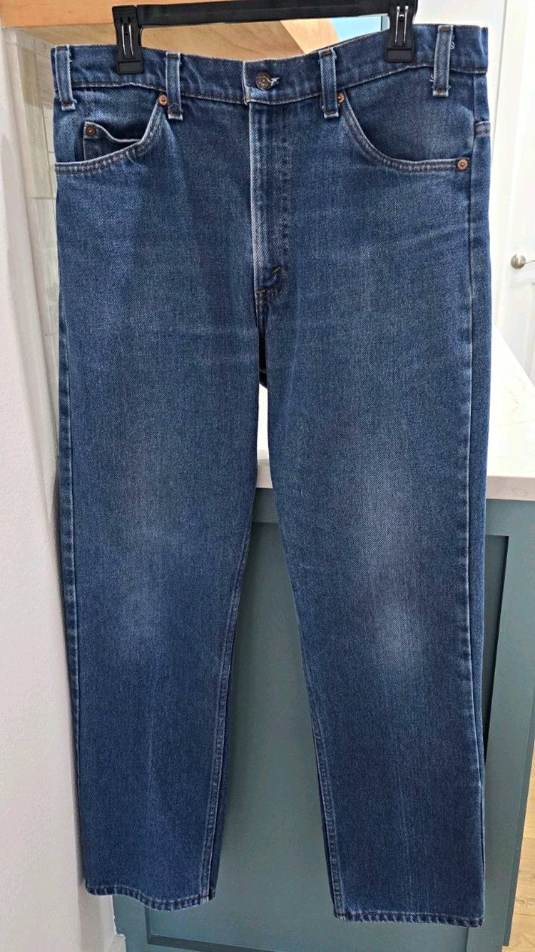 Vintage 80s Levi's 509 Orange Tab Jeans 36x 32 Straight Leg Denim